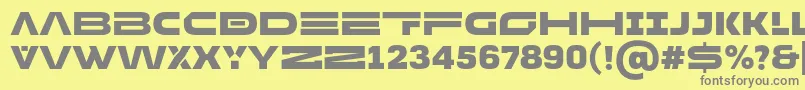 フォントMADE Future X HEADER Black PERSONAL USE – 黄色の背景に灰色の文字