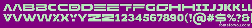 フォントMADE Future X HEADER Black PERSONAL USE – 紫の背景に緑のフォント
