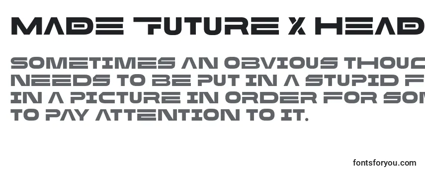 MADE Future X HEADER Black PERSONAL USE Font