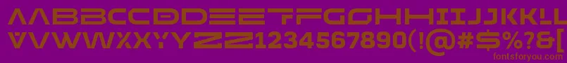 MADE Future X HEADER Bold PERSONAL-Schriftart – Braune Schriften auf violettem Hintergrund
