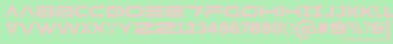 Fonte MADE Future X HEADER Bold PERSONAL – fontes rosa em um fundo verde