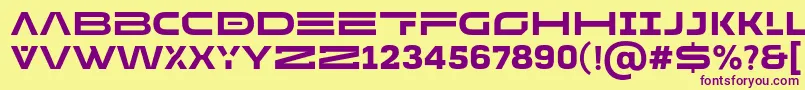 MADE Future X HEADER Bold PERSONAL Font – Purple Fonts on Yellow Background