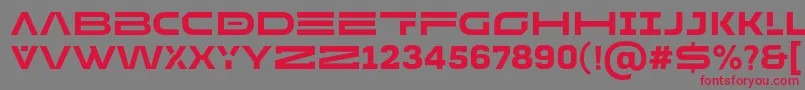 MADE Future X HEADER Bold PERSONAL Font – Red Fonts on Gray Background