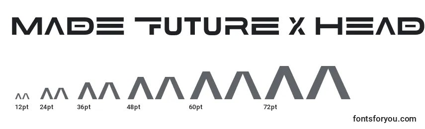 MADE Future X HEADER Bold PERSONAL Font Sizes