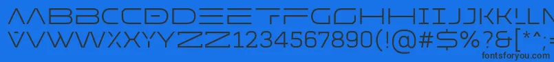 フォントMADE Future X HEADER Light PERSONAL USE – 黒い文字の青い背景