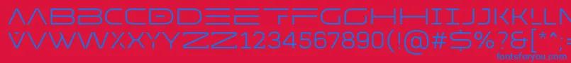 MADE Future X HEADER Light PERSONAL USE Font – Blue Fonts on Red Background