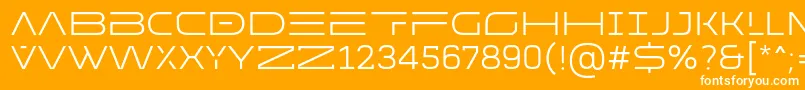 En savoir plus sur la police MADE Future X HEADER Light PERSONAL USE Police MADE Future X HEADER Light PERSONAL USE – polices blanches sur fond orange