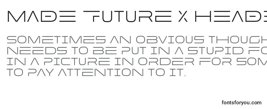 MADE Future X HEADER Light PERSONAL USE Font