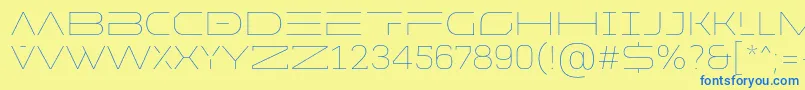 MADE Future X HEADER Line PERSONAL USE Font – Blue Fonts on Yellow Background