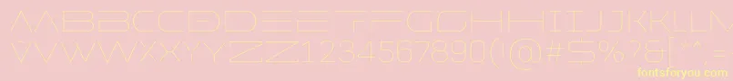 MADE Future X HEADER Line PERSONAL USE Font – Yellow Fonts on Pink Background