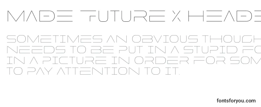 Schriftart MADE Future X HEADER Line PERSONAL USE