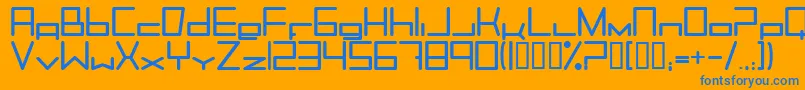 Trancemib Font – Blue Fonts on Orange Background