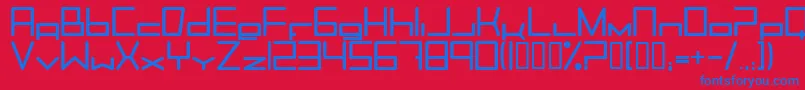 Trancemib Font – Blue Fonts on Red Background