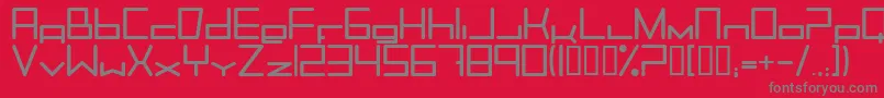 フォントTrancemib – 赤い背景に灰色の文字