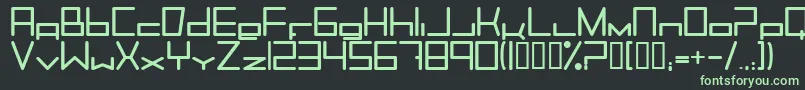 Trancemib Font – Green Fonts on Black Background