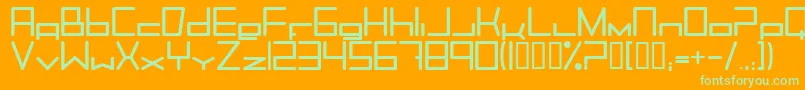 Trancemib Font – Green Fonts on Orange Background