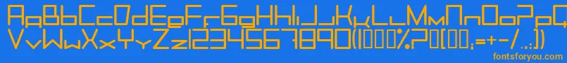 Trancemib Font – Orange Fonts on Blue Background