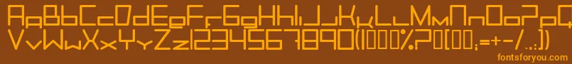 Trancemib Font – Orange Fonts on Brown Background