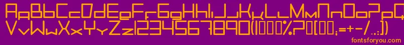 Trancemib Font – Orange Fonts on Purple Background