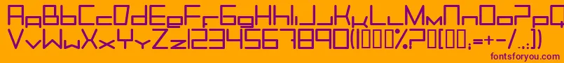 フォントTrancemib – オレンジの背景に紫のフォント