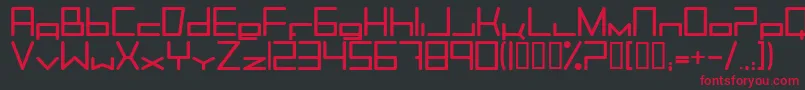 Trancemib Font – Red Fonts on Black Background