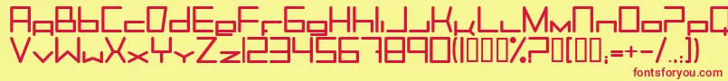 Trancemib Font – Red Fonts on Yellow Background