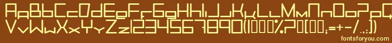 Trancemib Font – Yellow Fonts on Brown Background