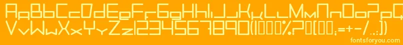 Trancemib Font – Yellow Fonts on Orange Background