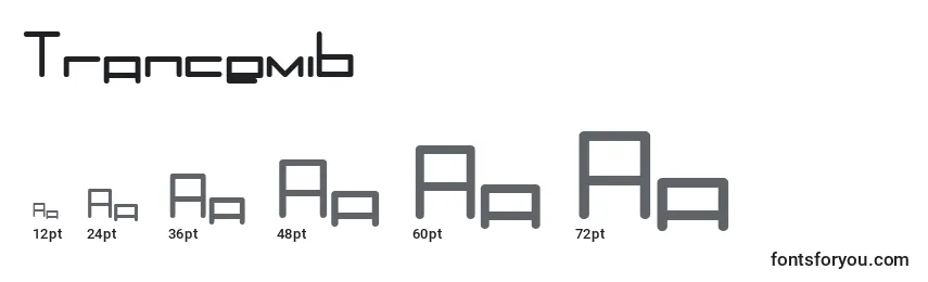 Trancemib Font Sizes