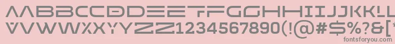 フォントMADE Future X HEADER Medium PERSONAL USE – ピンクの背景に灰色の文字