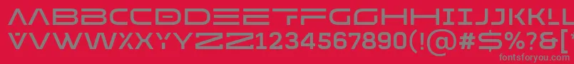 Fonte MADE Future X HEADER Medium PERSONAL USE – fontes cinzas em um fundo vermelho
