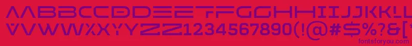 フォントMADE Future X HEADER Medium PERSONAL USE – 赤い背景に紫のフォント