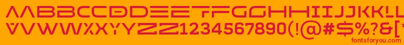 MADE Future X HEADER Medium PERSONAL USE Font – Red Fonts on Orange Background