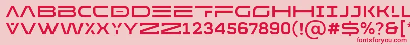 MADE Future X HEADER Medium PERSONAL USE Font – Red Fonts on Pink Background