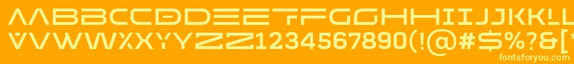 MADE Future X HEADER Medium PERSONAL USE Font – Yellow Fonts on Orange Background