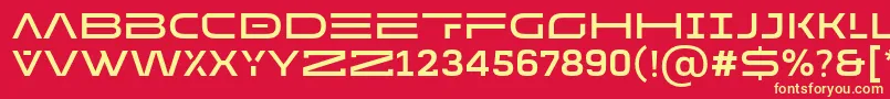 MADE Future X HEADER Medium PERSONAL USE Font – Yellow Fonts on Red Background