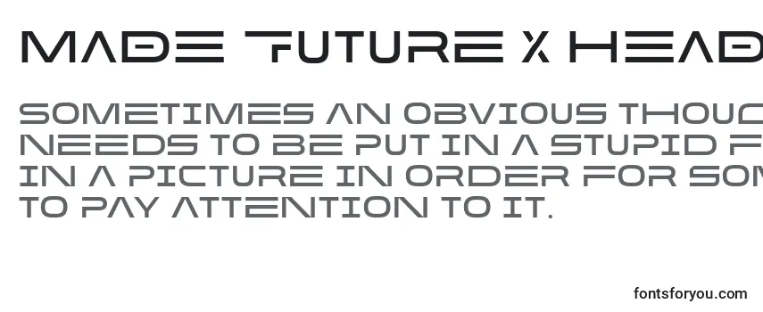 MADE Future X HEADER Medium PERSONAL USE-fontti