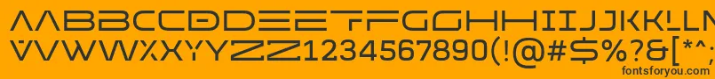 MADE Future X HEADER Regular PERSONAL USE Font – Black Fonts on Orange Background