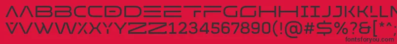 fuente MADE Future X HEADER Regular PERSONAL USE – Fuentes Negras Sobre Fondo Rojo