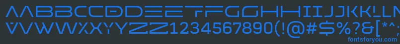 fuente MADE Future X HEADER Regular PERSONAL USE – Fuentes Azules Sobre Fondo Negro