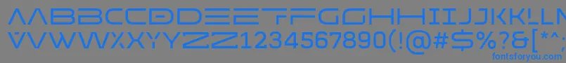 MADE Future X HEADER Regular PERSONAL USE-Schriftart – Blaue Schriften auf grauem Hintergrund