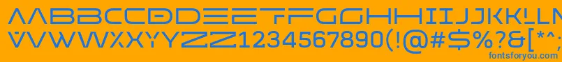 MADE Future X HEADER Regular PERSONAL USE Font – Blue Fonts on Orange Background