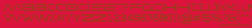 fuente MADE Future X HEADER Regular PERSONAL USE – Fuentes Marrones Sobre Fondo Rojo