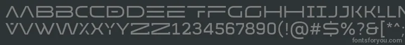 MADE Future X HEADER Regular PERSONAL USE Font – Gray Fonts on Black Background
