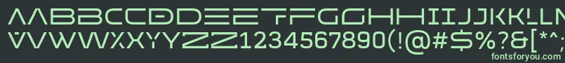 MADE Future X HEADER Regular PERSONAL USE Font – Green Fonts on Black Background