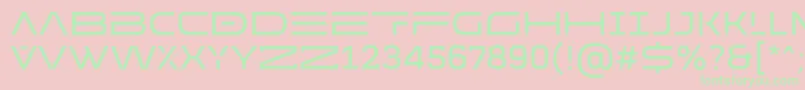 fuente MADE Future X HEADER Regular PERSONAL USE – Fuentes Verdes Sobre Fondo Rosa