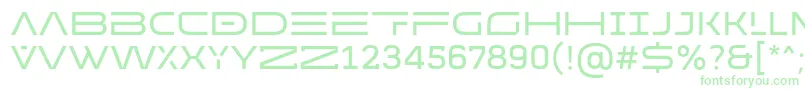 MADE Future X HEADER Regular PERSONAL USE Font – Green Fonts on White Background