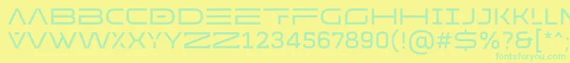 Police MADE Future X HEADER Regular PERSONAL USE – polices vertes sur fond jaune