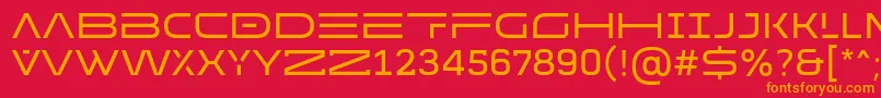 MADE Future X HEADER Regular PERSONAL USE Font – Orange Fonts on Red Background