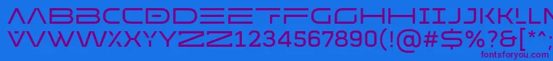 Police MADE Future X HEADER Regular PERSONAL USE – polices violettes sur fond bleu